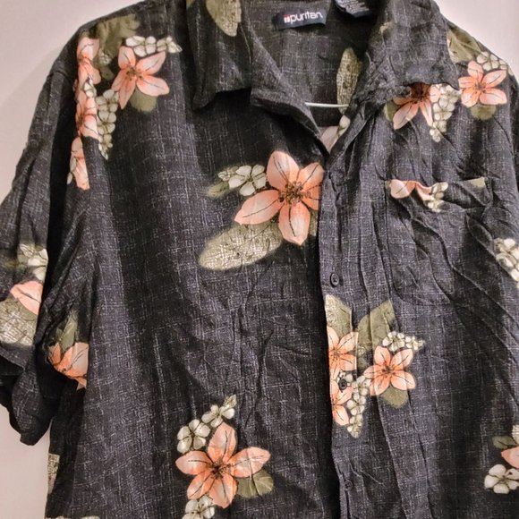 Puritan Hawaiian Short Sleeve Rayon Shirt - Size XL - Preloved - Picture 3 of 4
